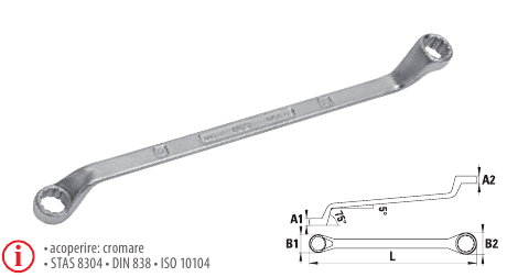 Chei inelare duble cotite, STANDARD