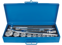 Trusa capete chei tubulare 3/4" in cutie metalica - 197MB4