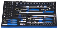 Set de capete chei tubulare cu accesorii in suport SOS-964/30SOS