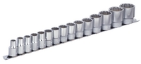 Set de capete chei tubulare 1/2", pe șina - 190H12P15