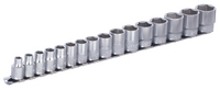 Set de capete chei tubulare 3/8", pe șina - 238H6P16