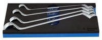 Set de chei inelare dublu cotite in suport SOS - 964/4SOS