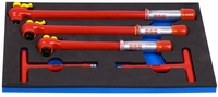 Set de chei cu clichet si chei in T izolate la 1000 V - 964VDE4
