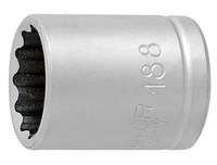 Capete chei tubulare 1/4", cu 12 laturi - 188/2 12p