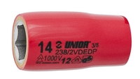 Capete chei tubulare 3/8" izolate la 1000 V - 238/2VDEDP