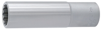 Capete chei tubulare varianta lunga 1/2" cu 12 laturi- 190/1L12p