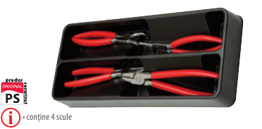 Modul PVC cu 4 cleşti inele siguranţă manşon PVC