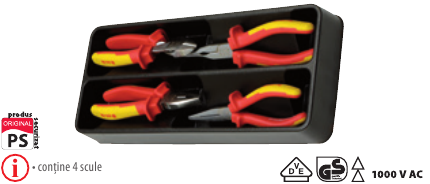Modul PVC cu 4 cleşti VDE 1000V manşon bimaterial