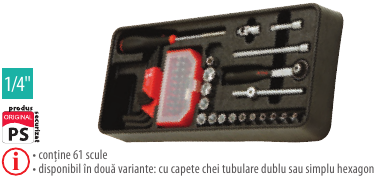 Modul PVC cu 61 capete tubulare-accesorii 1/4”