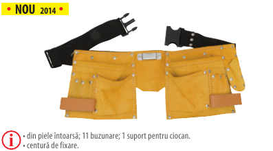 Centură port scule dublu din piele, BRICO