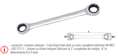 Chei inelare cu dublu clichet 2×2
