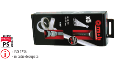 Set 5 chei combinate cu clichet, articulate în DISPLAYBOX