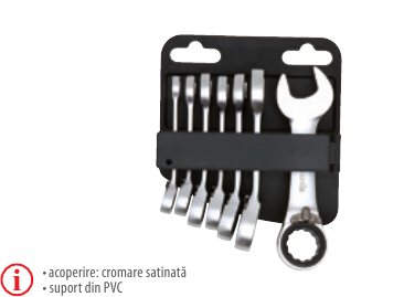 Set 7 chei combinate scurte cu clichet