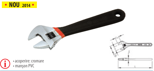 Chei reglabile cu rolă şi manşon PVC