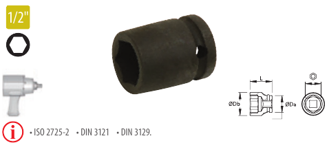 Capete chei tubulare de impact 1/2” - SH