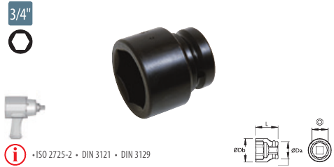 Capete chei tubulare de impact 3/4” - SH