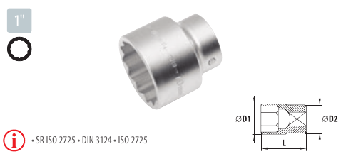 Capete chei tubulare cu dublu hexagon 1” - DH