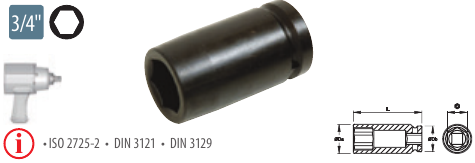 Capete chei tubulare lungi de impact 3/4” - SH