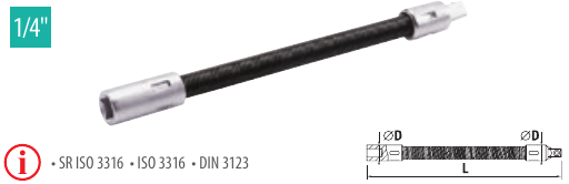 Prelungitor flexibil 1/4”