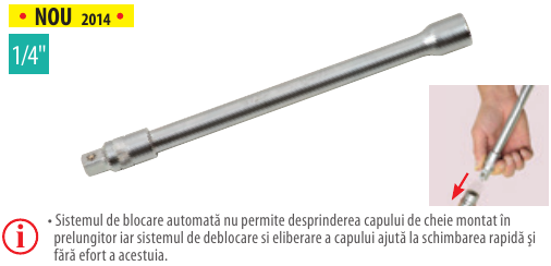 Prelungitor CLICK’N HOLD 1/4”