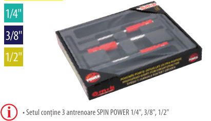 Modul PVC cu 3 antrenoare cu mâner T - POWER SPIN