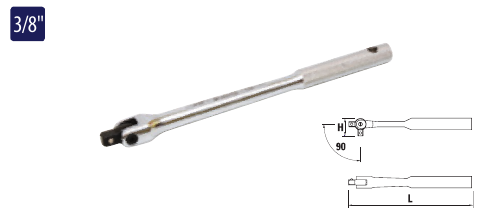 Antrenor articulat cu mâner 3/8”