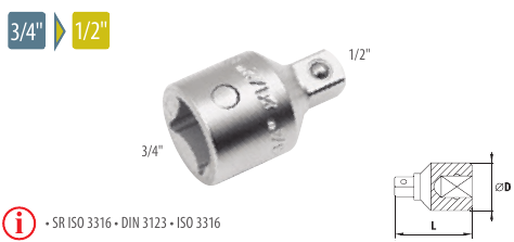 Reducţie 3/4” - 1/2”