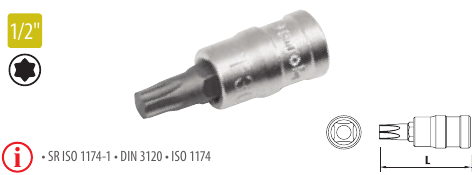 Capete chei tubulare cu bit locaş Torx 1/2”