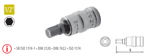 Capete chei tubulare cu bit locaş hexagonal 1/2”