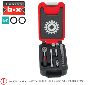 Trusă Fusion Box Small TCCT 16MG×1/4” capete/ accesorii