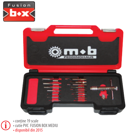 Trusă Fusion Box Mediu EXTRACT19 extractoare şuruburi/tarozi