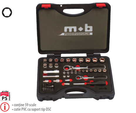Trusă 59 capete şi accesorii M-TRAVERSANT MIXT
