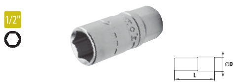 Capete chei tubulare pentru bujii 1/2” - SH