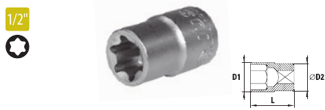 Capete chei tubulare cu profil Torx 1/2”