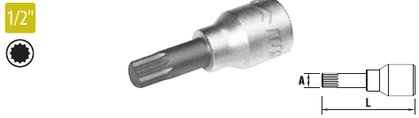 Capete chei tubulare cu bit locaş XZN 1/2”