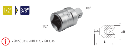 Reducţie 1/2” - 3/8”